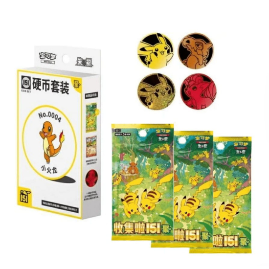 Pokemon TCG CHINA – Pokémon 151 vol.4 Gathering Coin Box - losowy chiński